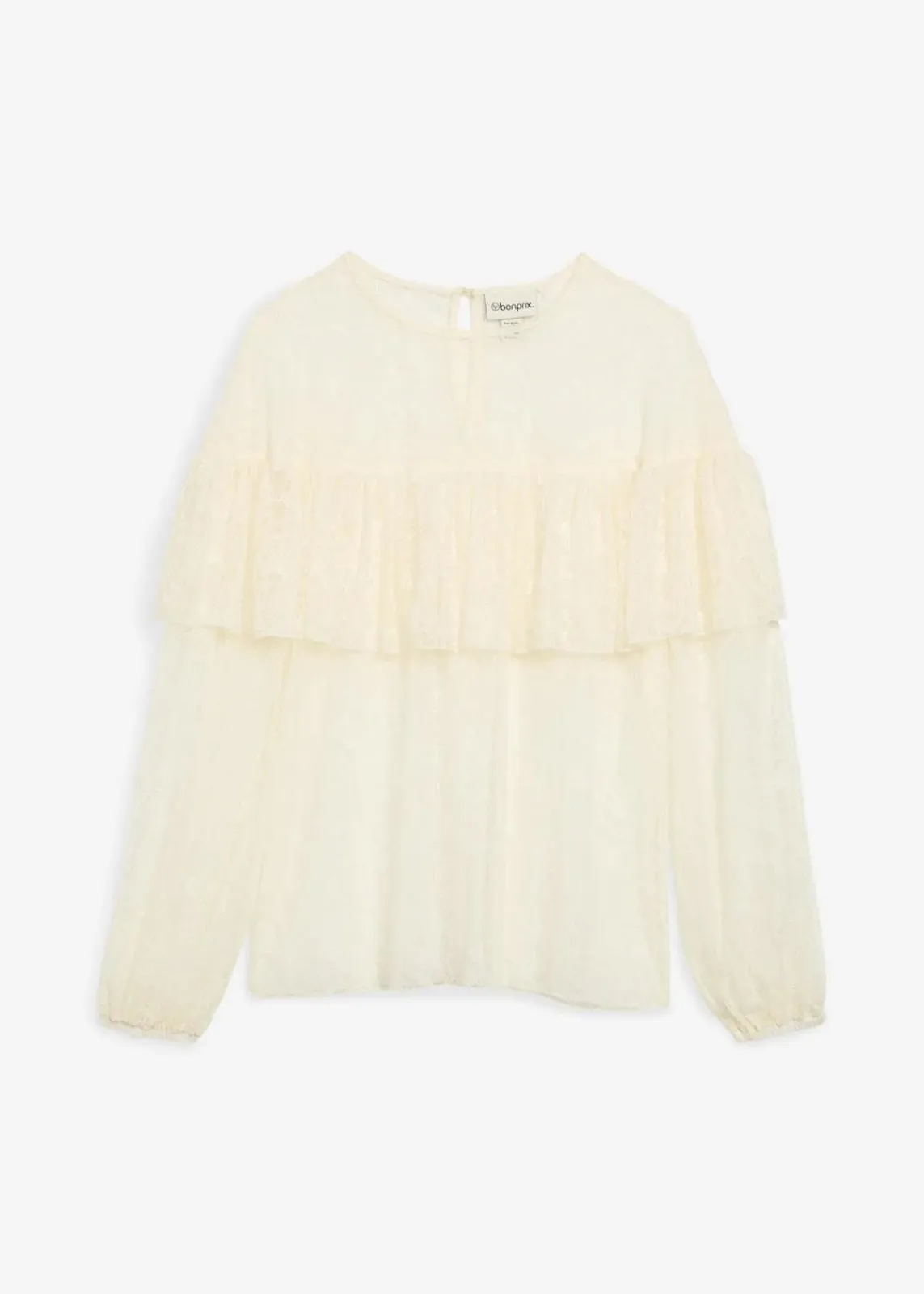 bonprix Bekleidung·Jacken & Mäntel|Blusen & Tuniken|Spitzenbluse wollweiß