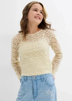 Spitzenbluse mit Jeseytop (2tgl. Set)|bonprix Hot