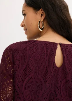 Spitzen-Bluse mit Volants|bonprix Clearance
