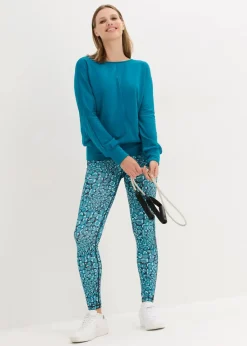 bonprix Shirts & Tops|Sportbekleidung|Sport Thermoshirt, locker geschnitten meerestürkis