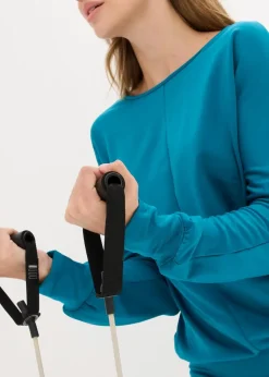 bonprix Shirts & Tops|Sportbekleidung|Sport Thermoshirt, locker geschnitten meerestürkis