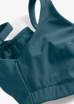 bonprix Wäsche·Große Cups D-H|Wäsche·Bhs|Sport-BH mit leichtem Halt aus geripptem Material petrolgrün