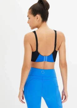 bonprix Wäsche·Große Cups D-H|Wäsche·Bhs|Sport-BH mit starkem Halt schwarz/horizontblau