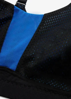 bonprix Wäsche·Große Cups D-H|Wäsche·Bhs|Sport-BH mit starkem Halt schwarz/horizontblau