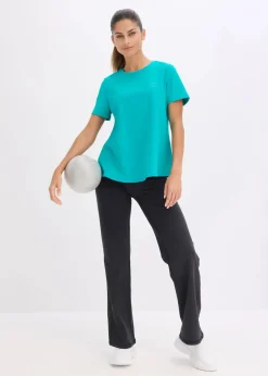 bonprix Bekleidung·Sweat|Nachhaltigere Materialien|Sport-Shirt aus stabilem Baumwollgriff smaragd
