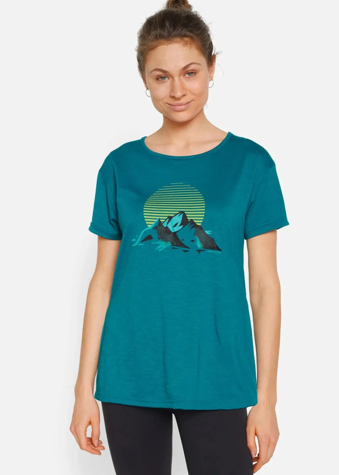 bonprix Bekleidung·Jumpsuits|Bekleidung·Sweat|Sport-Shirt, schnelltrocknend, 2er-Pack meerestürkis+schwarz bedruckt