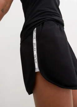 bonprix Bekleidung·Outdoorbekleidung|Bekleidung·Kleider|Sport-Shorts mit Kontraststreifen schwarz