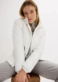 bonprix Jacken & Mäntel|Nachhaltigere Materialien|Steppjacke wollweiß