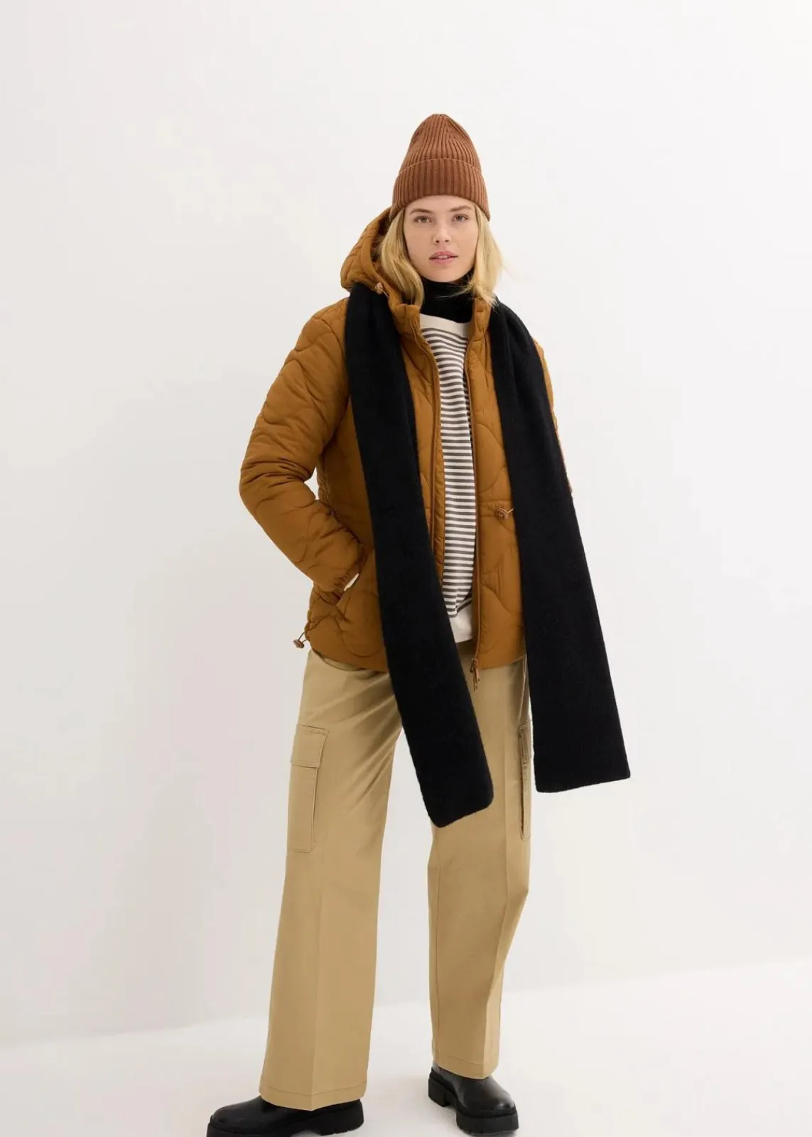 bonprix Jacken & Mäntel|Nachhaltigere Materialien|Steppjacke cognac braun