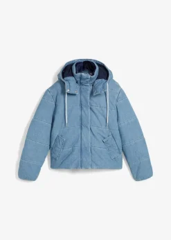 bonprix Bekleidung·Hosen|Jacken & Mäntel|Steppjacke aus Denim eisblau denim