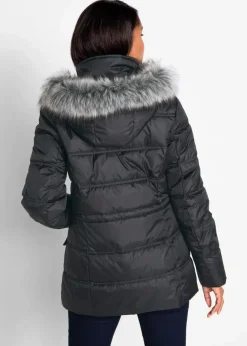 bonprix Bekleidung·Hosen|Jacken & Mäntel|Steppjacke mit Kapuze schwarz