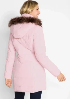 bonprix Jacken & Mäntel|Bekleidung·Hosen|Steppjacke mit Kapuze, gefüttert zartrosa