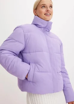 bonprix Bekleidung·Hosen|Jacken & Mäntel|Steppjacke mit Stehkragen softlila