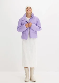 bonprix Bekleidung·Hosen|Jacken & Mäntel|Steppjacke mit Stehkragen softlila