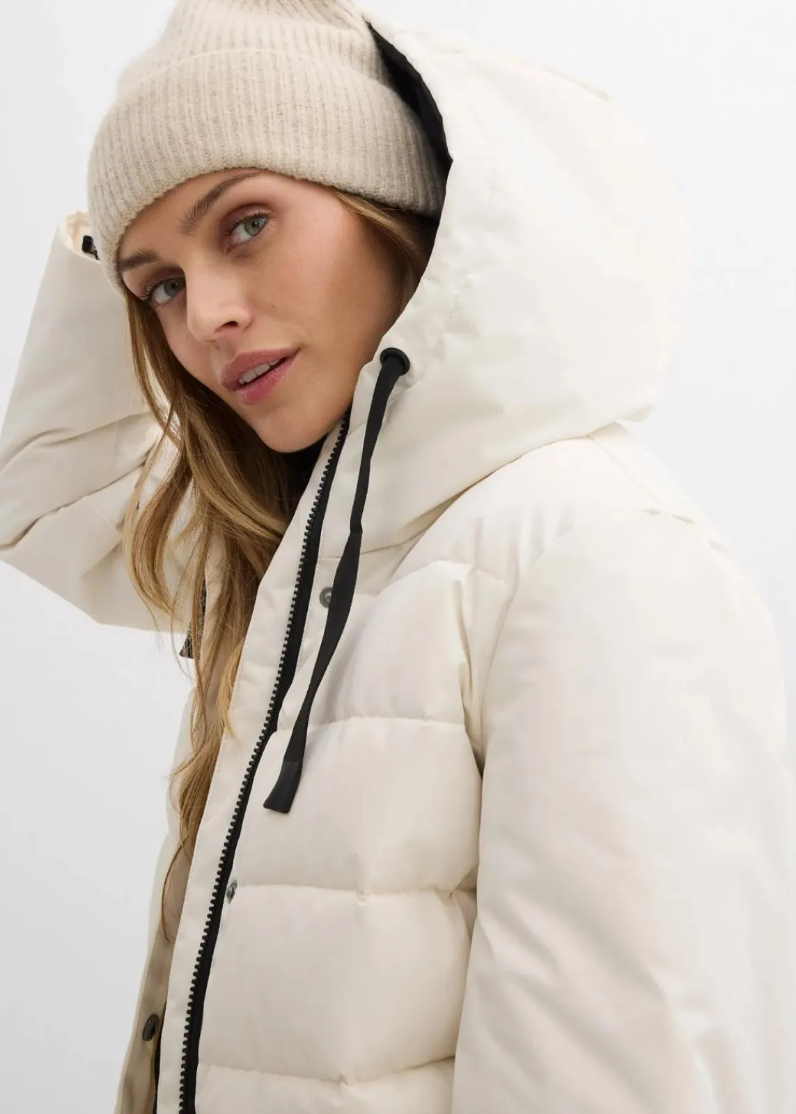 bonprix Jacken & Mäntel|Bekleidung·Hosen|Steppmantel naturbeige