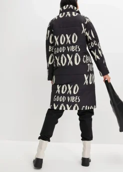 bonprix Bekleidung·Hosen|Jacken & Mäntel|Steppmantel bedruckt schwarz/natur bedruckt