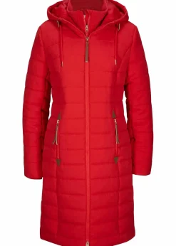 bonprix Bekleidung·Hosen|Jacken & Mäntel|Steppmantel, 2-in-1 Optik tiefrot