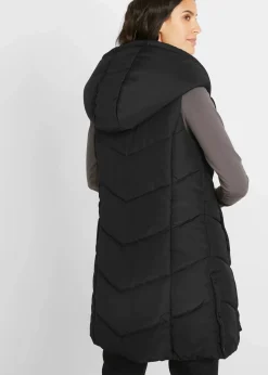bonprix Bekleidung·Hosen|Nachhaltigere Materialien|Steppweste aus recyceltem Polyester schwarz