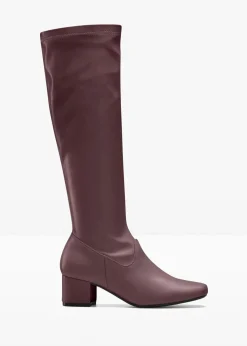bonprix Stiefel|Schuhe & Accessoires In Spezialgrößen·Elastischer Schaft|Stiefel weinrot