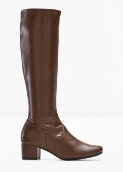 bonprix Schuhe & Accessoires In Spezialgrößen·Schuhe In Übergröße|Schuhe & Accessoires In Spezialgrößen·Elastischer Schaft|Stiefel dunkelbraun