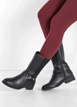 bonprix Schuhe & Accessoires In Spezialgrößen·Weite Schuhe|Schuhe & Accessoires In Spezialgrößen·Schuhe In Übergröße|Stiefel schwarz