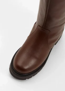 bonprix Gefütterte Winterschuhe|Stiefel|Stiefel dunkelbraun