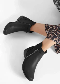 bonprix Gefütterte Winterschuhe|Stiefeletten|Stiefeletten schwarz