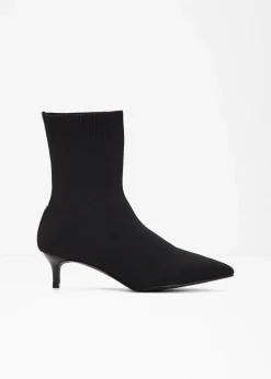 bonprix Stiefeletten|Schuhe & Accessoires In Spezialgrößen·Elastischer Schaft|Stiefeletten schwarz