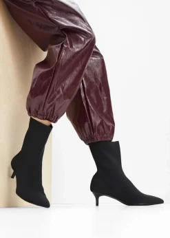 bonprix Stiefeletten|Schuhe & Accessoires In Spezialgrößen·Elastischer Schaft|Stiefeletten schwarz