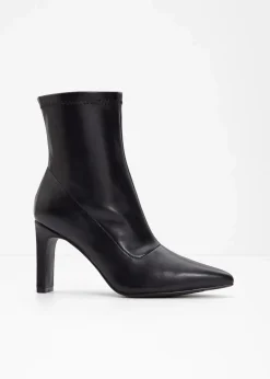 bonprix Stiefeletten|Schuhe & Accessoires In Spezialgrößen·Elastischer Schaft|Stiefeletten mit hohem Absatz schwarz