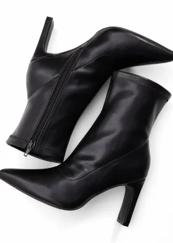 bonprix Stiefeletten|Schuhe & Accessoires In Spezialgrößen·Elastischer Schaft|Stiefeletten mit hohem Absatz schwarz