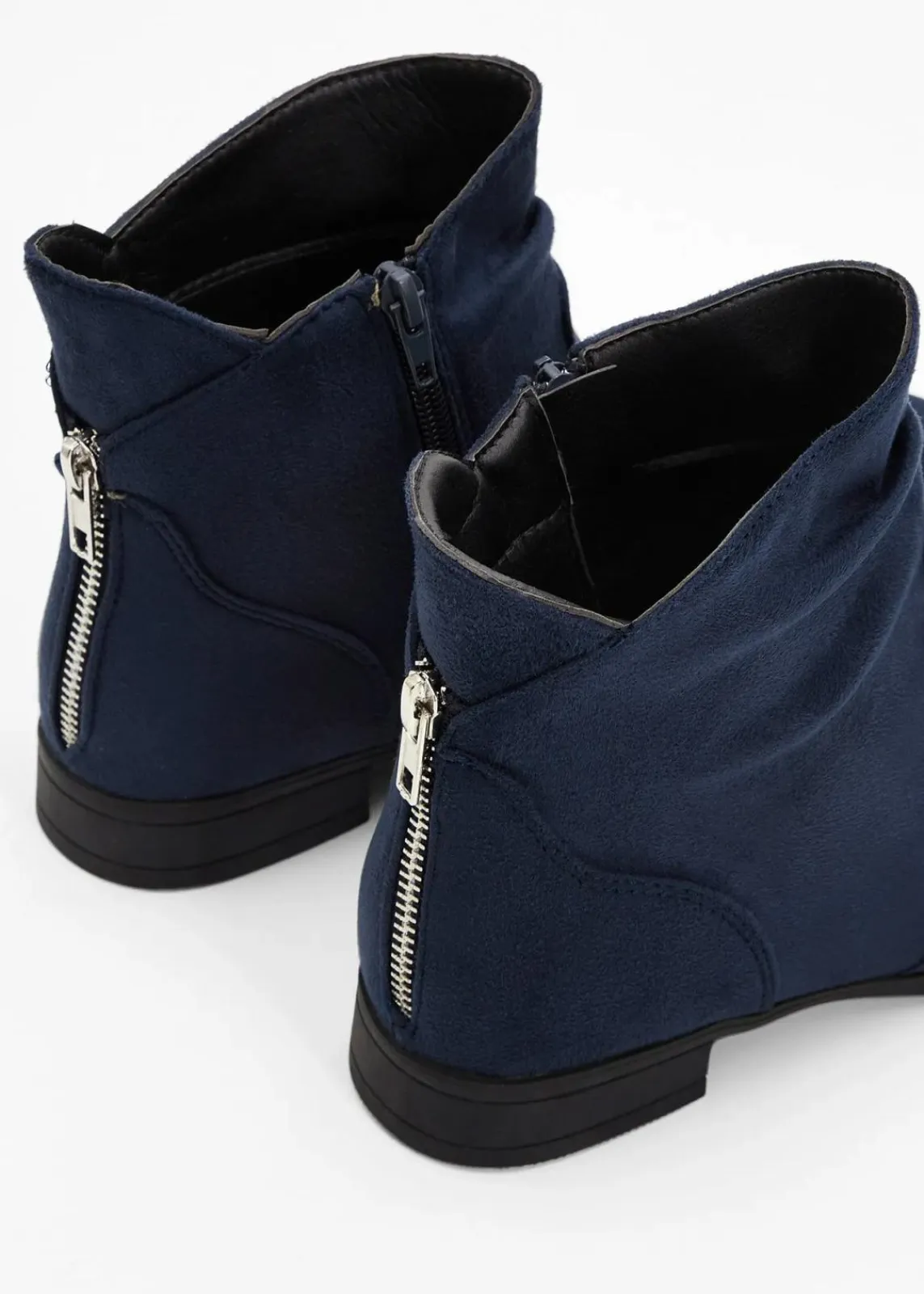 bonprix Schuhe & Accessoires In Spezialgrößen·Schuhe In Übergröße|Stiefeletten|Stiefeletten mit Raffung dunkelblau