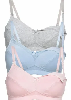 Still BH ohne Bügel (3er Pack) mit Bio-Baumwolle|bonprix Outlet
