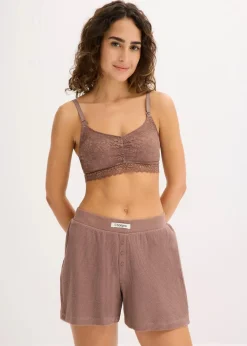 Still-BH ohne Bügel mit Spitze und Bio-Baumwolle (2er Pack)|bonprix New