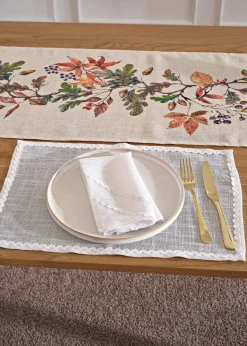 Stoffservietten mit dekorativer Biese (2er Pack)|bonprix Outlet