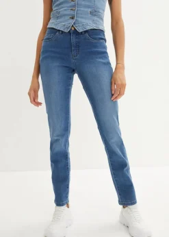Straight Jeans Mid Waist, Stretch|bonprix New
