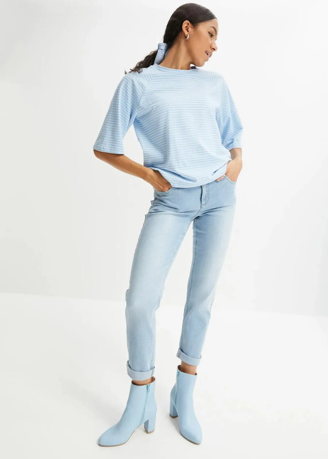 Straight Jeans Mid Waist, Stretch|bonprix Clearance