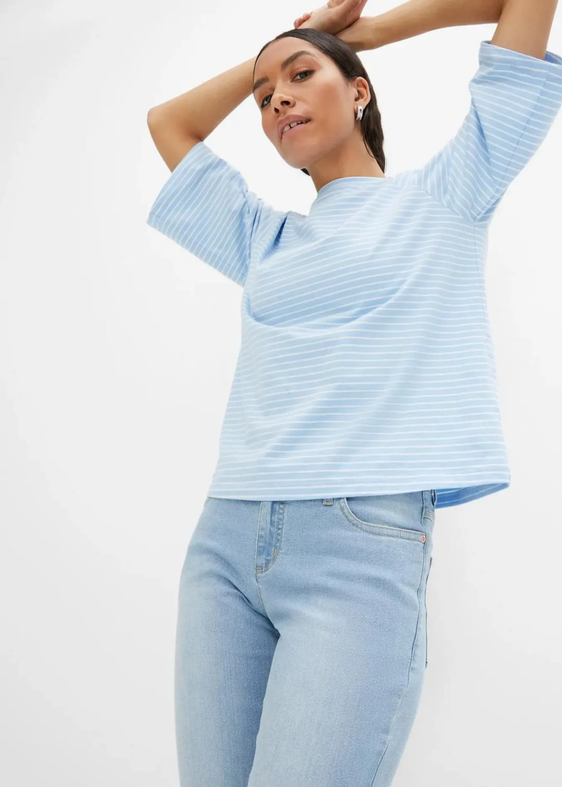 Straight Jeans Mid Waist, Stretch|bonprix Clearance