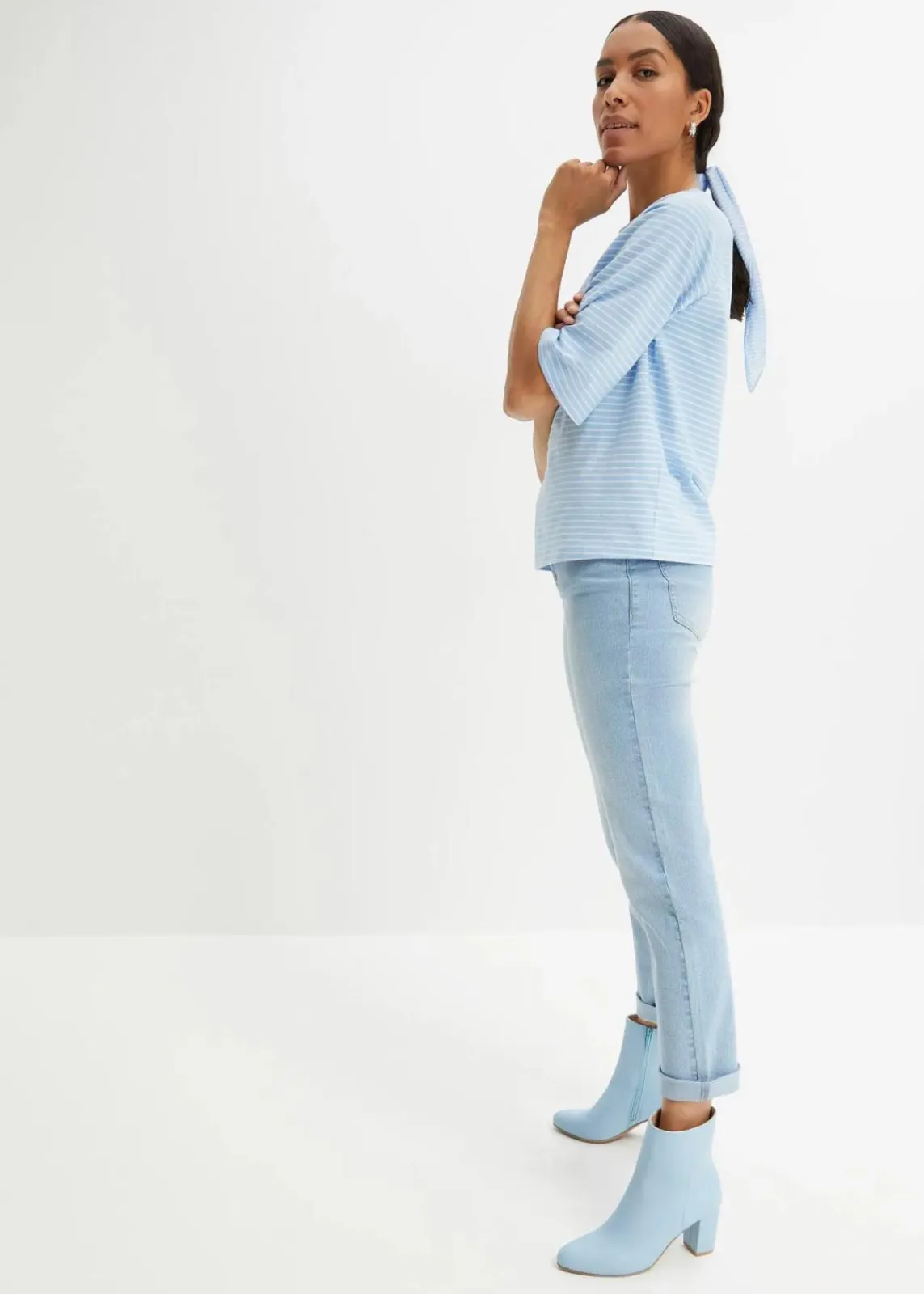 Straight Jeans Mid Waist, Stretch|bonprix Clearance