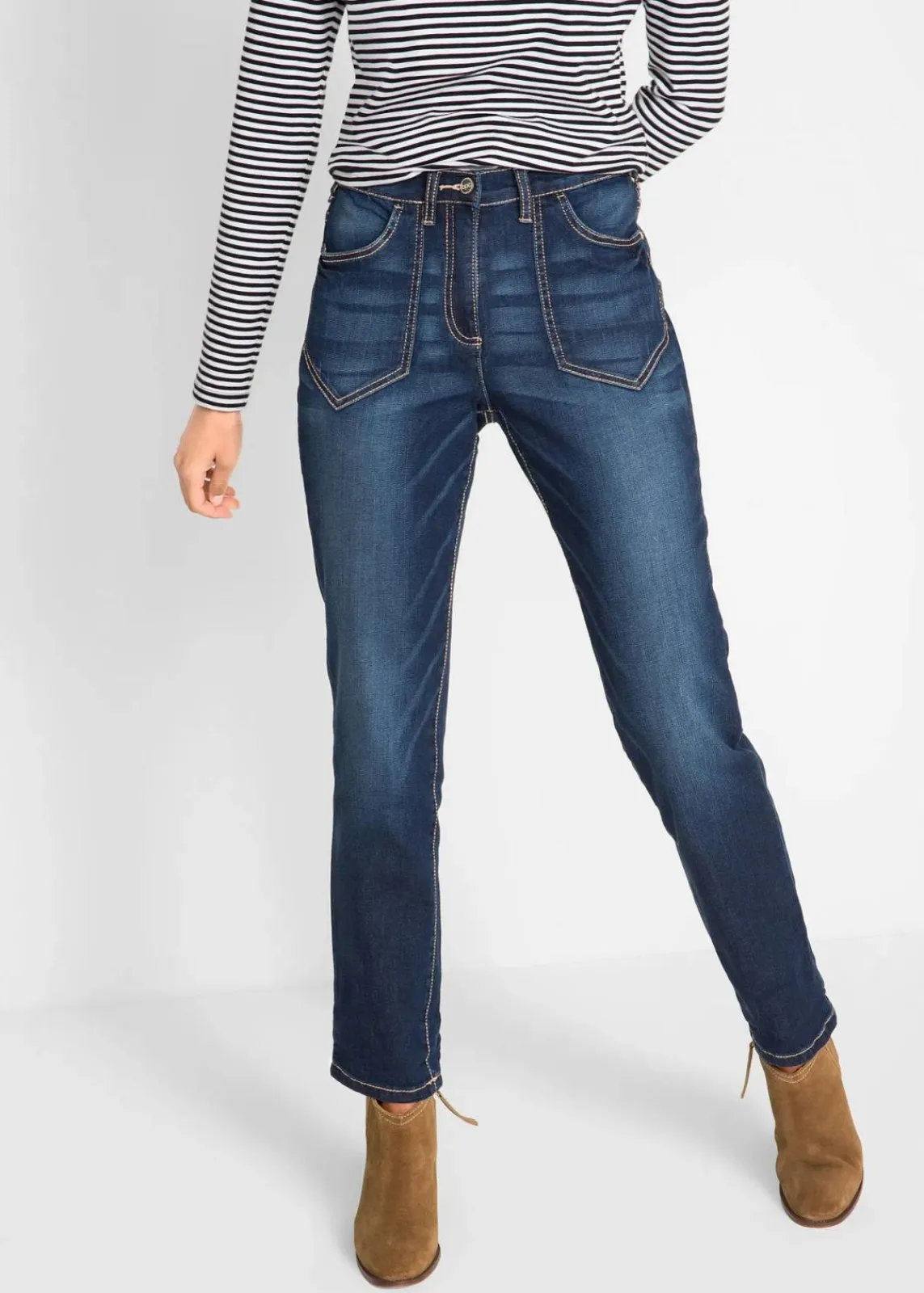 Straight-Jeans High Waist, Stretch|bonprix Outlet