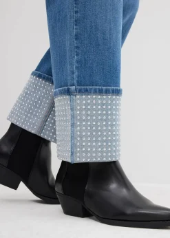 Straight-Jeans High Waist mit Turn Up|bonprix Sale