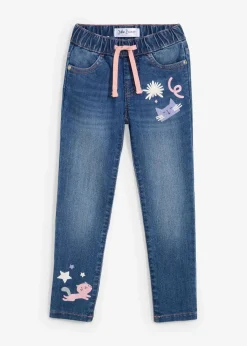 bonprix Mädchen 2-8 Jahre·Jeans & Hosen|Straight-Jeans Mid Waist blau denim