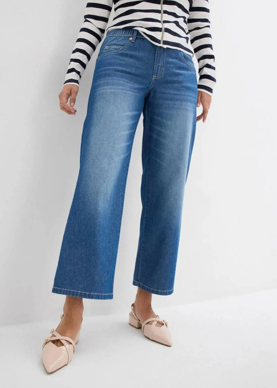 Straight-Jeans Mid Waist, Bequembund Low Stretch cropped|bonprix Clearance