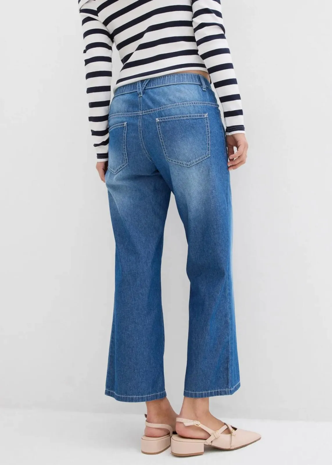 Straight-Jeans Mid Waist, Bequembund Low Stretch cropped|bonprix Clearance
