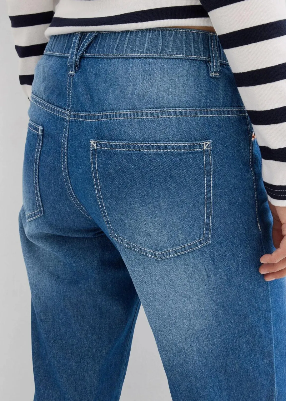 Straight-Jeans Mid Waist, Bequembund Low Stretch cropped|bonprix Clearance