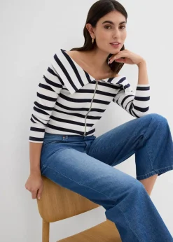 Straight-Jeans Mid Waist, Bequembund Low Stretch cropped|bonprix Clearance