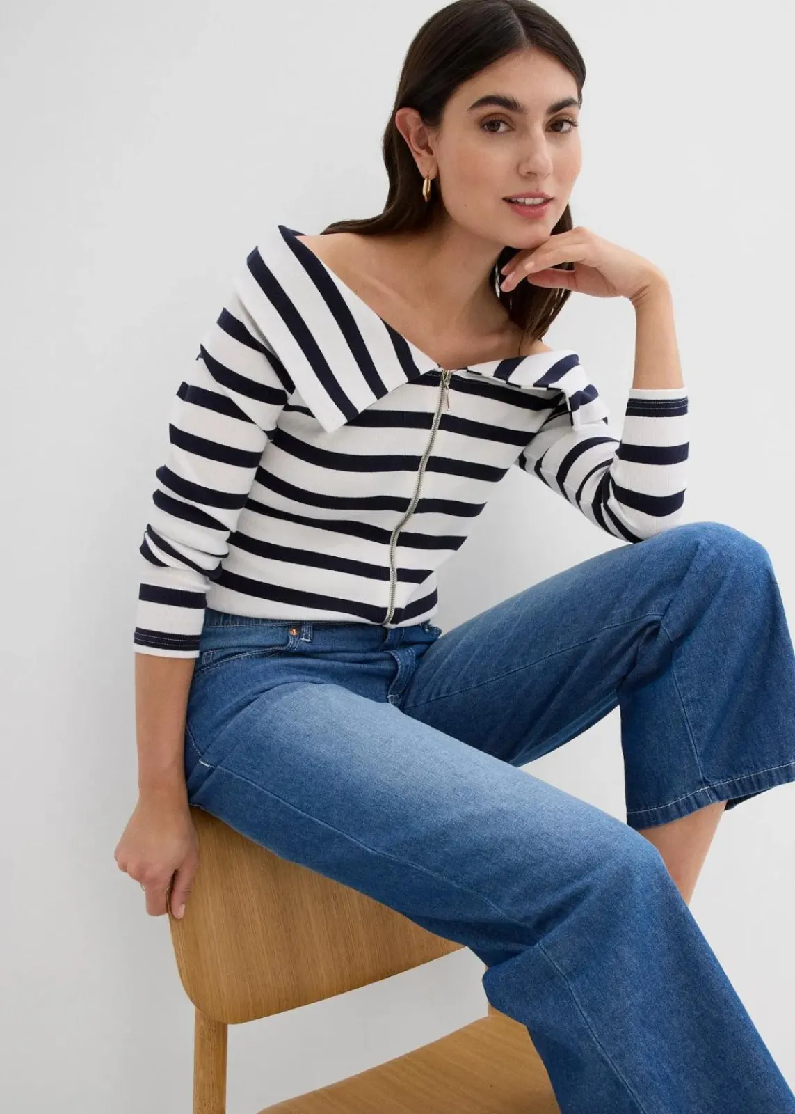 Straight-Jeans Mid Waist, Bequembund Low Stretch cropped|bonprix Clearance