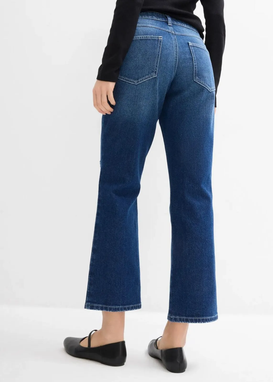 Straight-Jeans Mid Waist Bequembund Low Stretch, cropped|bonprix Hot