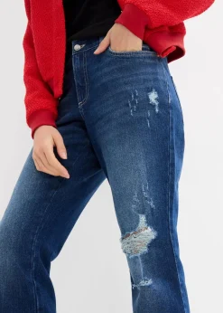 Straight-Jeans Mid Waist Bequembund Low Stretch, cropped|bonprix Hot