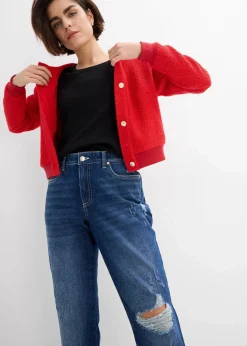 Straight-Jeans Mid Waist Bequembund Low Stretch, cropped|bonprix Hot